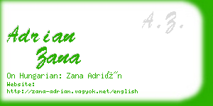 adrian zana business card